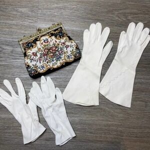 Vintage Gloves and Small Clutch Evening Set​